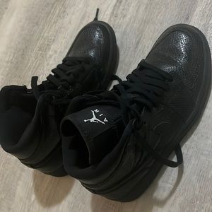 Black snakeskin Jordan 1s